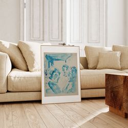 edvard munch exhibition wall art print, the despair poster, minimalist vintage poster, cultural wall art, iconic gallery