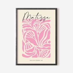 henri matisse exhibition poster, famous gallery wall art print, pink beige boho art print,wall decor, garden, scenery na