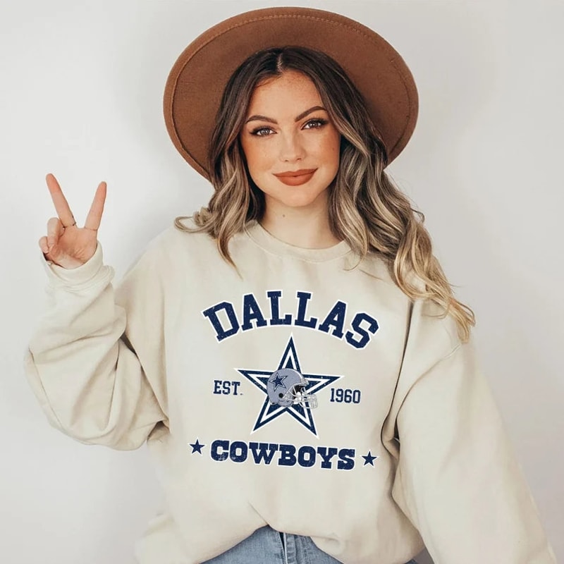 Vintage Dallas Cowboys Football Est 1960 Sweatshirt, Football Sweatshirt, Gift for Dallas Cowboy Fan Shirt.jpg