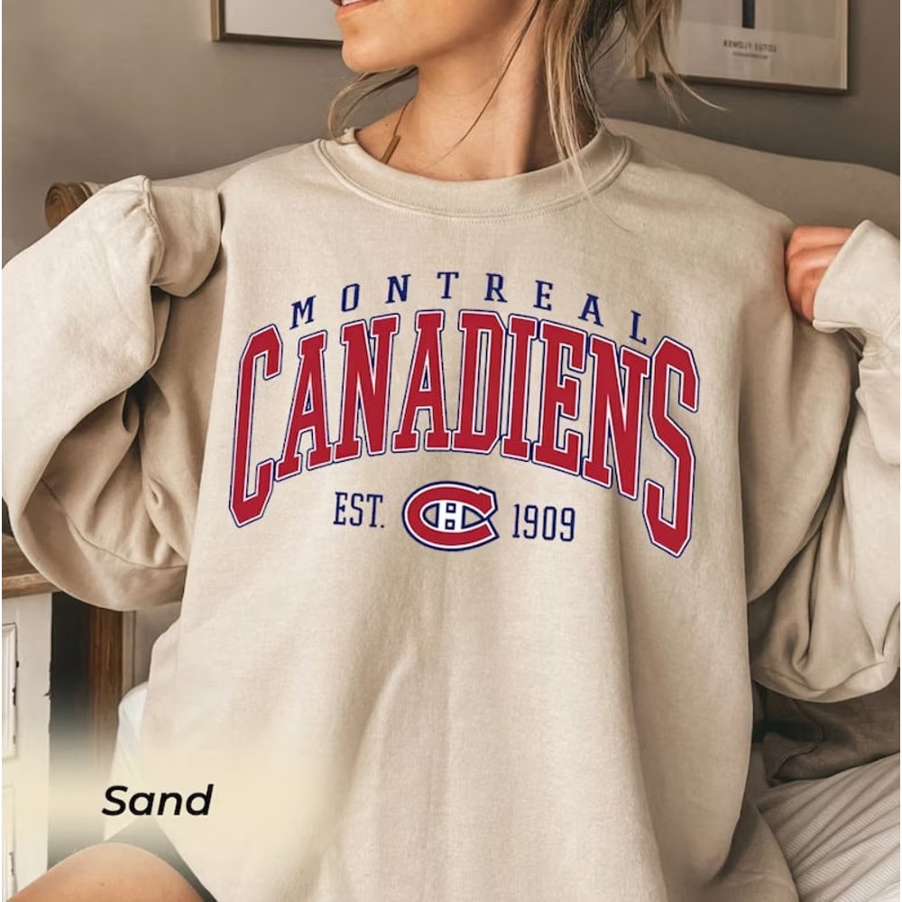 Vintage Sweatshirt, Montreal Canadiens Shirt, Canadiens Tee, Hockey Sweatshirt, Hockey Fan Shirt, Montreal Hockey, Canadiens de Montréal.jpg