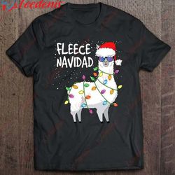 fleece navidad shirt funny christmas navidad llama shirt, plus size ladies christmas sweaters wear love, share beauty