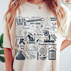 eras tour shirt comfort colors, taylor swiftie merch tshirt eras, taylor eras tour shirt , eras concert tee, all too w