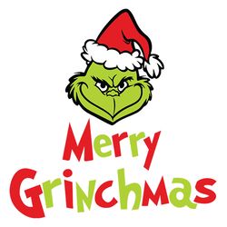 Grinch Christmas SVG, christmas svg, grinch svg, grinchy green svg, funny grinch svg, cute grinch svg, santa hat svg 187