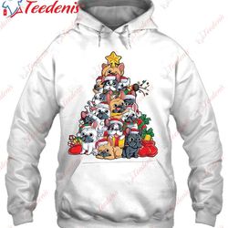 french bulldog christmas shirt xmas tree dog boys girls gift essential shirt, kids christmas shirts family  wear love, s