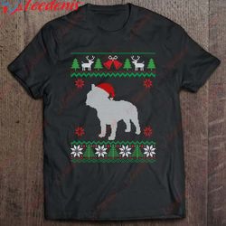french bulldog ugly christmas sweater holiday gift t-shirt, christmas shirts 2038