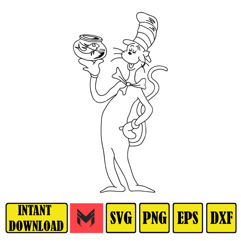 Dr Seuss Svg, Cat In The Hat SVG, Dr Seuss Hat SVG, Green Eggs And Ham Svg, Dr Seuss for Teachers Svg, Cricut, Thing Svg (375).jpg