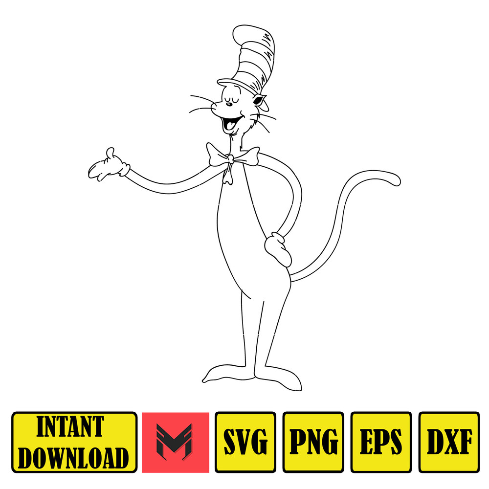 Dr Seuss Svg, Cat In The Hat SVG, Dr Seuss Hat SVG, Green Eggs And Ham Svg, Dr Seuss for Teachers Svg, Cricut, Thing Svg (384).jpg