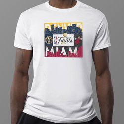 denver nuggets vs miami heat nba finals matchup skyline 2023 shirt