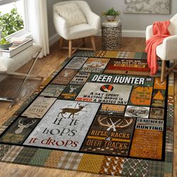 deer hunting lovers area rug
