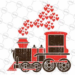heart train valentines day cool railroad love boys girls svg png, valientine day train svg, happy valentine day svg, dig