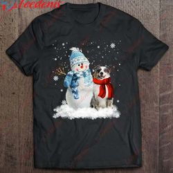funny australian shepherd christmas snowman christmas pajama shirt, men christmas family sweatshirts wear love, share b