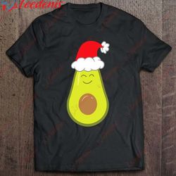 funny avocado christmas avocado santa hat christmas avocado t-shirt, funny mens christmas tee shirts wear love, share b
