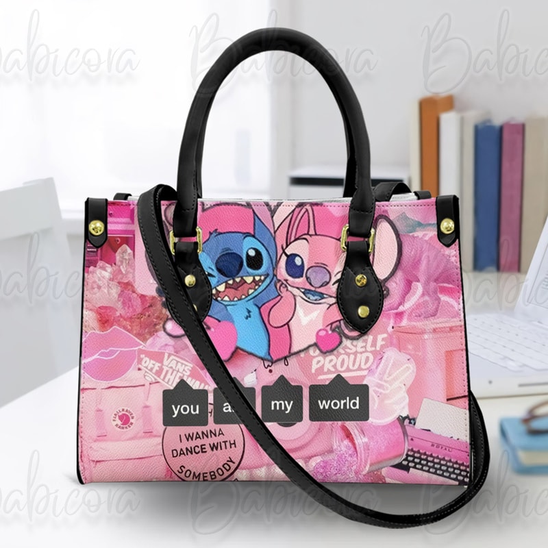 Stitch Angel Disney Bag, Lilo And Stitch Leather Handbag & Wallet, Disney Shoulder Bag, Shopping Bag, Stitch Lover, Stitch Purse 1.jpg