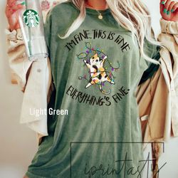 everything is fine christmas t-shirt, funny christmas t, iprintasty christmas, tangled christmas lights t-shirt, i'm fin