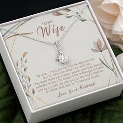 gift for wife to my wife necklace wedding anniversary birthday valentines