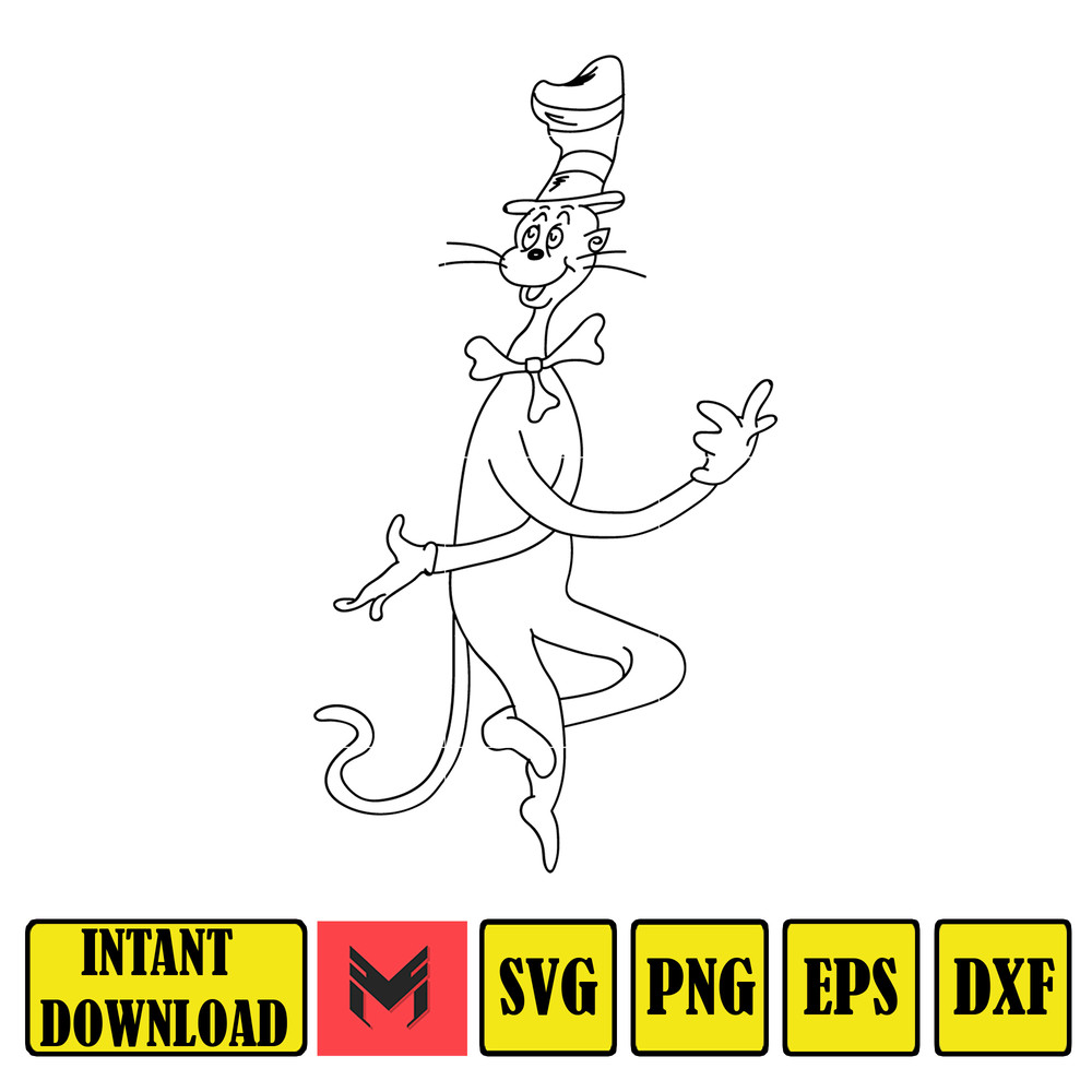 Dr Seuss Svg, Cat In The Hat SVG, Dr Seuss Hat SVG, Green Eggs And Ham Svg, Dr Seuss for Teachers Svg, Cricut, Thing Svg (400).jpg