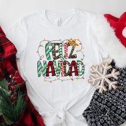 feliz navidad shirt, camiseta navidad para latinas, merry christmas shirt, latinas cactus y sombrero, mexican christmas