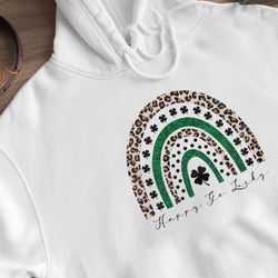 happy go lucky st patricks rainbow shirt