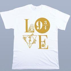 harry potter love deathly hallows symbol shirt