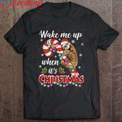 funny bed sleeping sloth christmas pajama top cute gift girl shirt, womens christmas shirts on sale wear love, share be