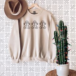 gingerbread sweatshirt, christmas sweatshirt for women, christmas sweater, christmas crewneck, gingerbread cookies shirt