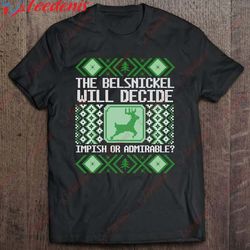 funny belsnickel, impish or admirable, cheer fear christmas t-shirt, funny christmas shirt ideas for family  wear love,