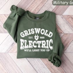 griswold electric sweatshirt, griswold christmas sweatshirt, funny christmas shirt, christmas vacation shirt, christmas