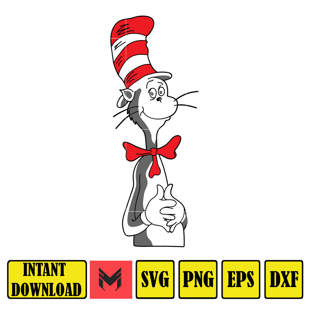 Dr Seuss Svg, Cat In The Hat SVG, Dr Seuss Hat SVG, Green Eggs And Ham Svg, Dr Seuss for Teachers Svg, Cricut, Thing Svg (413).jpg