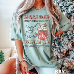 holiday hot chocolate saved all winter t-shirt, hot cocoa t-shirt holiday t-shirt, christmas coffee shirt, iprintasty ch