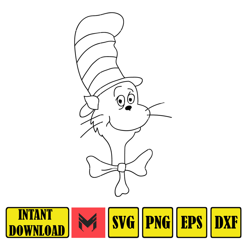 Dr Seuss Svg, Cat In The Hat SVG, Dr Seuss Hat SVG, Green Eggs And Ham Svg, Dr Seuss for Teachers Svg, Cricut, Thing Svg (416).jpg