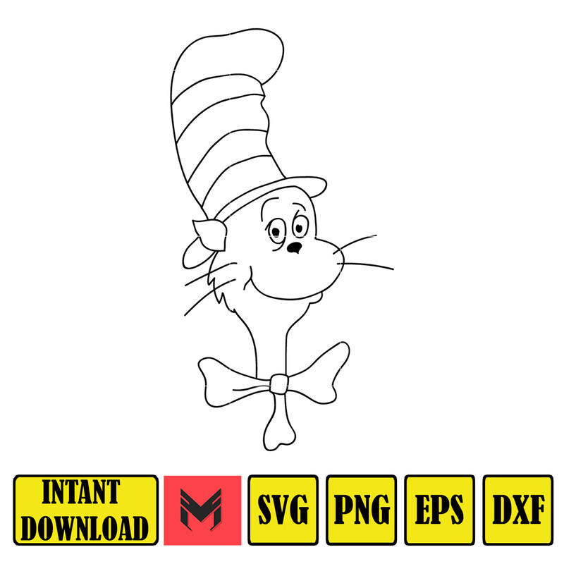 Dr Seuss Svg, Cat In The Hat SVG, Dr Seuss Hat SVG, Green Eggs And Ham Svg, Dr Seuss for Teachers Svg, Cricut, Thing Svg (416).jpg