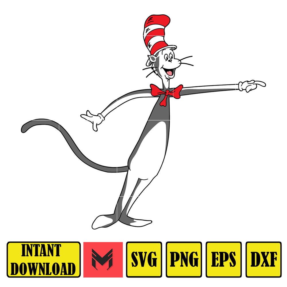 Dr Seuss Svg, Cat In The Hat SVG, Dr Seuss Hat SVG, Green Eggs And Ham Svg, Dr Seuss for Teachers Svg, Cricut, Thing Svg (423).jpg