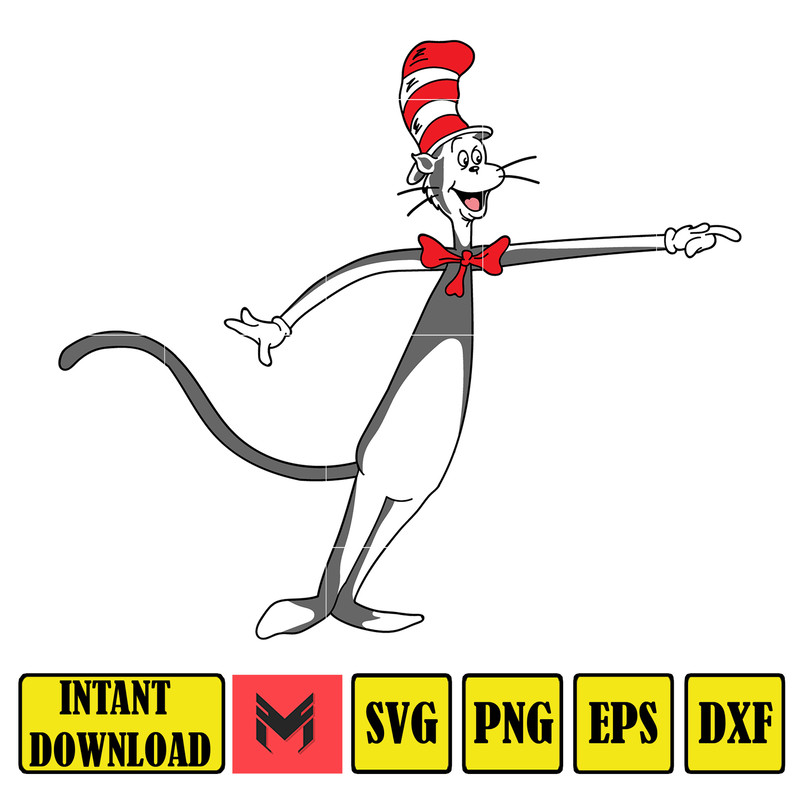 Dr Seuss Svg, Cat In The Hat SVG, Dr Seuss Hat SVG, Green Eggs And Ham Svg, Dr Seuss for Teachers Svg, Cricut, Thing Svg (423).jpg