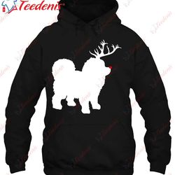 funny chow chow dog christmas reindeer antlers xmas t-shirt, plus size womens christmas tees wear love, share beauty