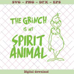 The Grinch is my Spirit Animal SVG Graphic Design File
