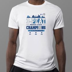 manchester city 3 peat premier league champions shirt
