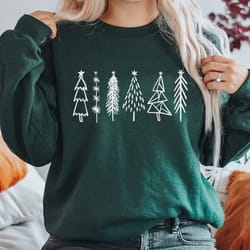 christmas tree sweatshirt, christmas sweatshirt, gift idea, minimal christmas sweater, christmas gift, holiday apparel