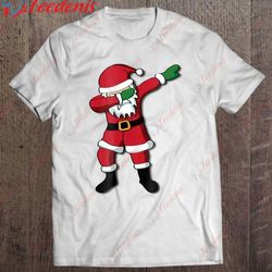 cute dabbing santa claus , christmas novelty t-shirt, cotton men christmas shirts family wear love, share beauty