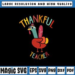 Peace Hand Sign Turkey Svg, Funny Thankful Teacher Thanksgiving Svg, Thanksgiving Png Svg, Digital Download
