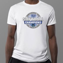 mtsu blue raiders 2023 c usa softball conference tournament champions t-shirt