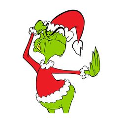 Grinch Christmas SVG, christmas svg, grinch svg, grinchy green svg, funny grinch svg, cute grinch svg, santa hat svg 207