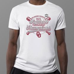 oklahoma sooners 2023 ncaa big 12 softball conference tournament champions t-shirt