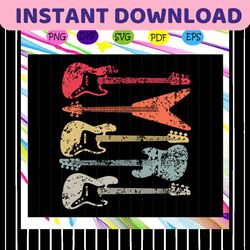 guitar svg, retro music, vintage gifts, guitar player, electric guitar, vintage electric guitar, trending svg for silhou