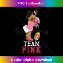 Ethnic Girl Football Player Team Pink Gender Reveal T-s - Artisanal Sublimation PNG File - Ideal for Imaginative Endeavors