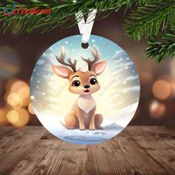 cute reindeer christmas ornament, sublimation wrap, digital gift  wear love, share beauty