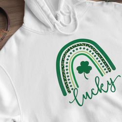 st patricks day lucky rainbow shirt