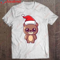 cute santa bear christmas merry xmas animal lover holiday essential shirt, merry christmas family sweatshirts  wear love