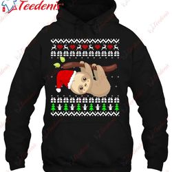 cute sloth ugly christmas sweater shirt, christmas family sweatshirts  wear love, share beauty