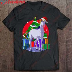 Cute Unicorn Christmas Tree Decor Gift T-Shirt, Funny Christmas Shirts For Family  Wear Love, Share Beauty