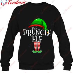 druncle elf family matching group christmas gift drunk uncle t-shirt, mens funny christmas sweaters wear love, share be